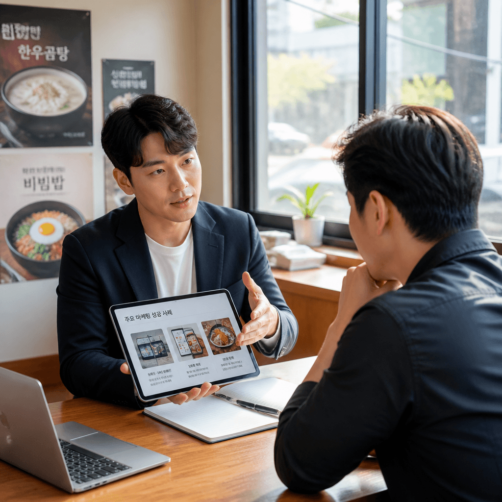 첫 광고주 확보 전략 · 포트폴리오 3건이 수주의 핵심