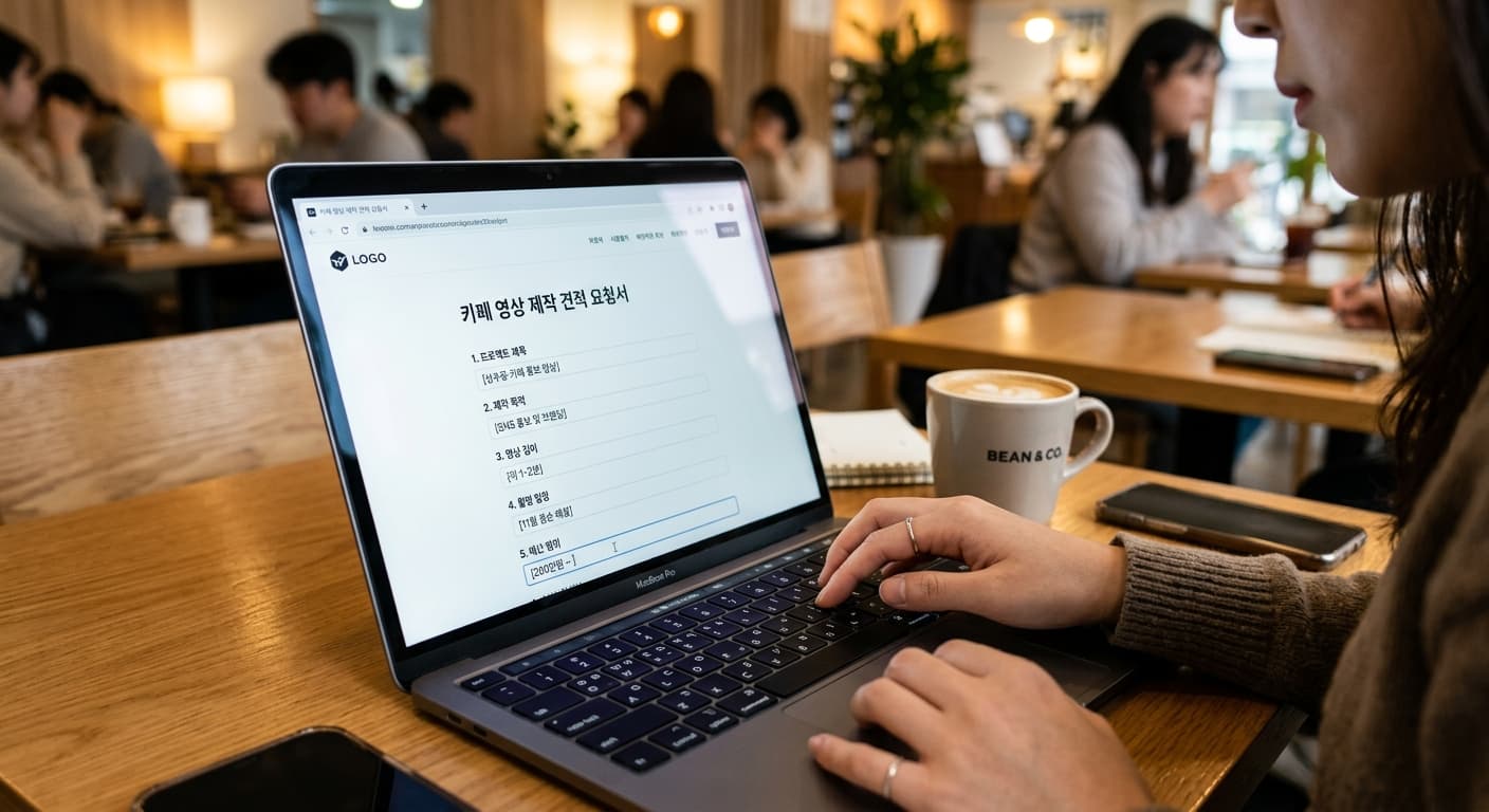 카페 영상 견적 받는 법 · 카페 사진·시그니처 메뉴 공유