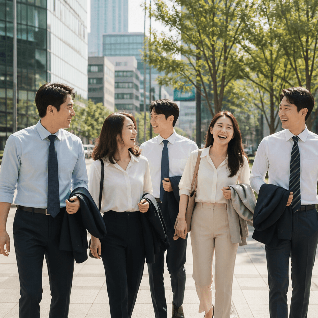 격식 있는 룸에 차려진 코스 상차림과 단체석 (컨셉 이미지)