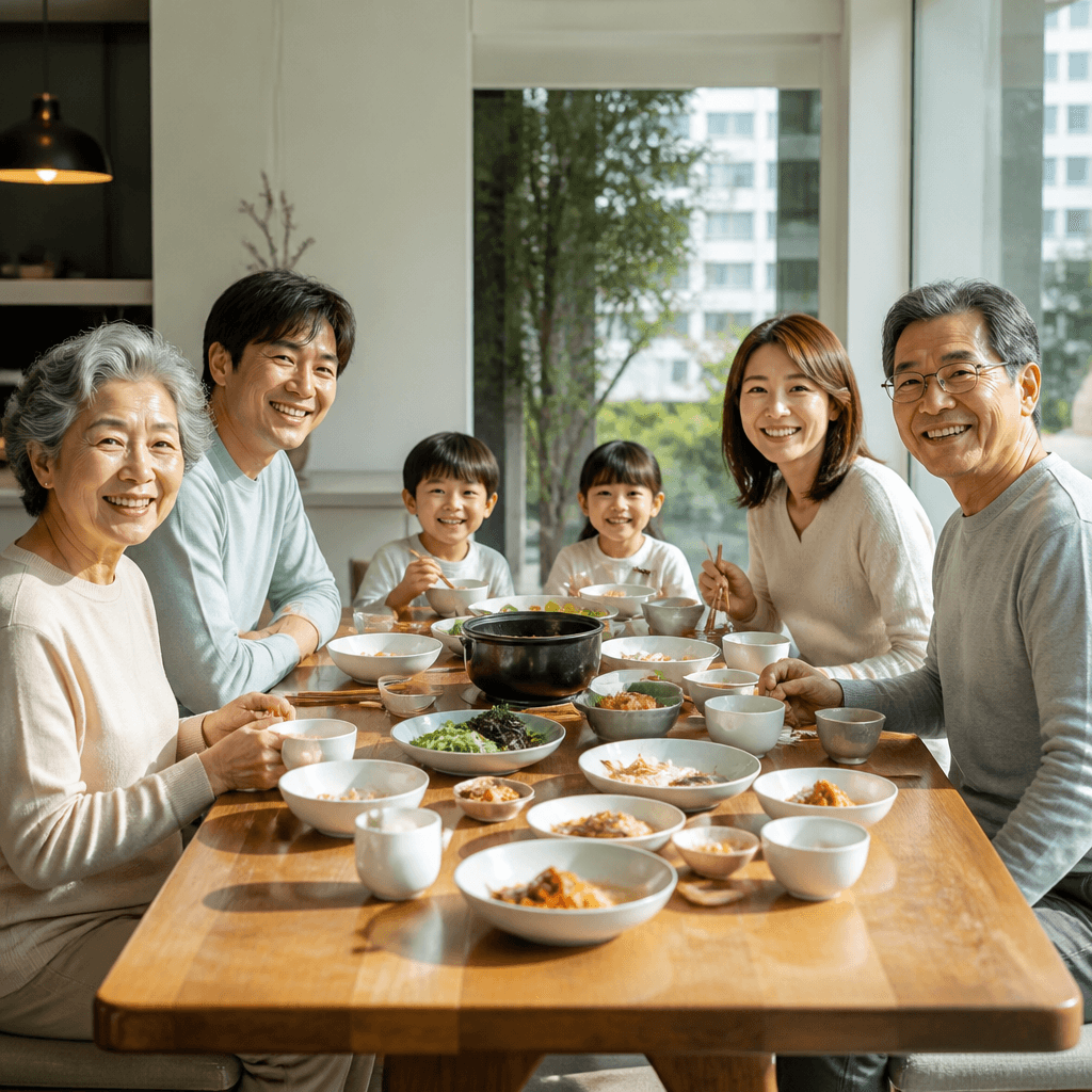 저녁 불빛 아래 정겨운 광주 식당 골목의 풍경 (컨셉 이미지)