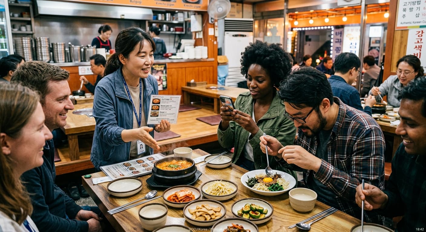 외국인 관광객 맛집 검색 · 다국어 메뉴와 사진 촬영