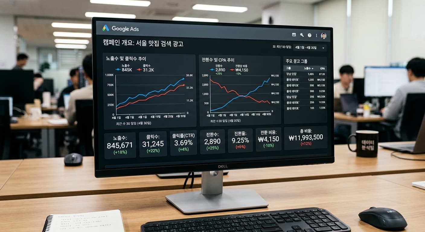 음식점 광고 가격 보조 이미지