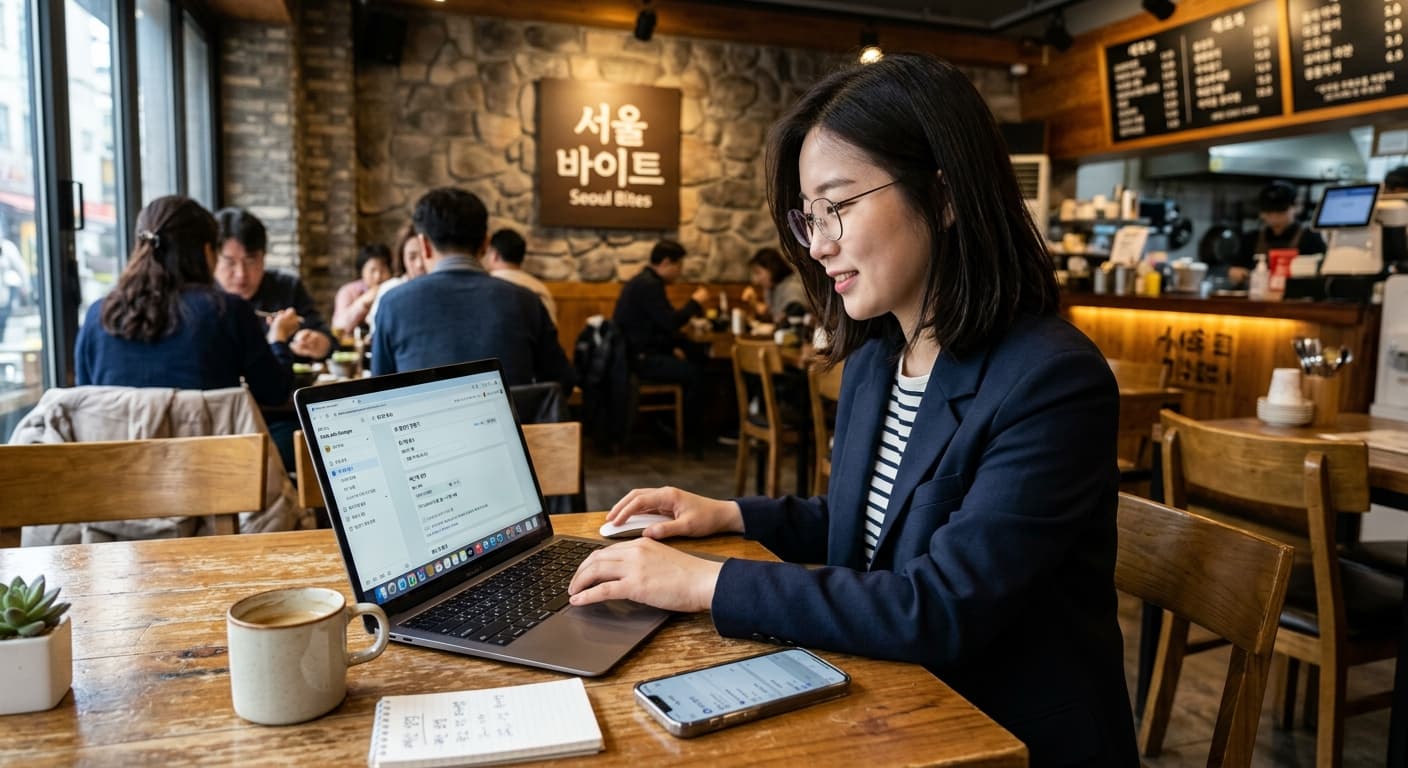 음식점 광고 가격 보조 이미지