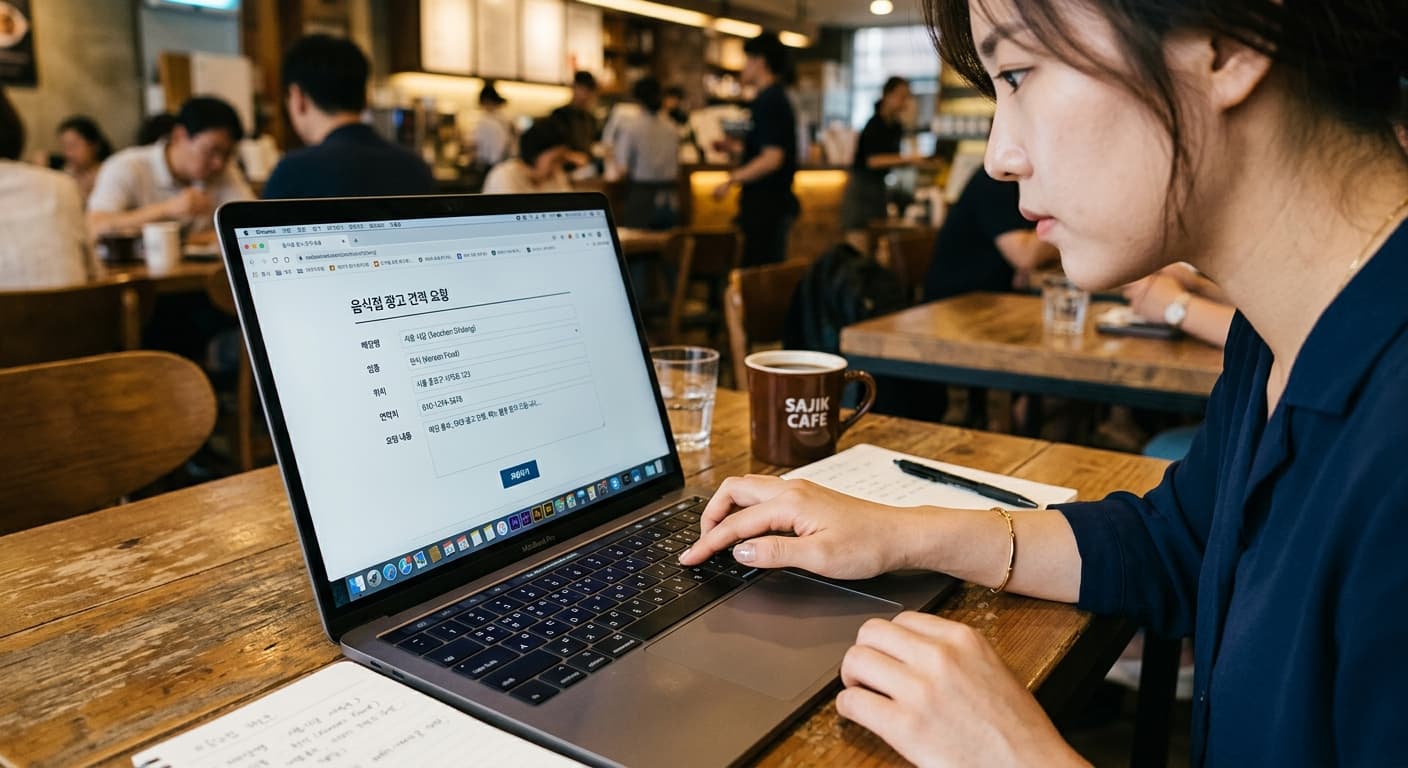 식당 광고 견적 받는 법 · 카카오톡 30분 회신 절차