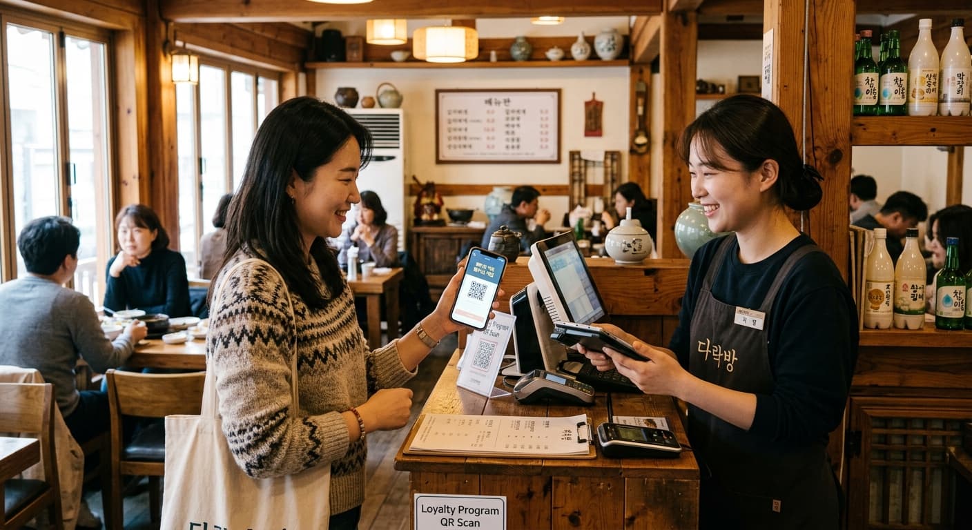 단골 손님 적립 프로그램 · QR 코드로 간편 가입