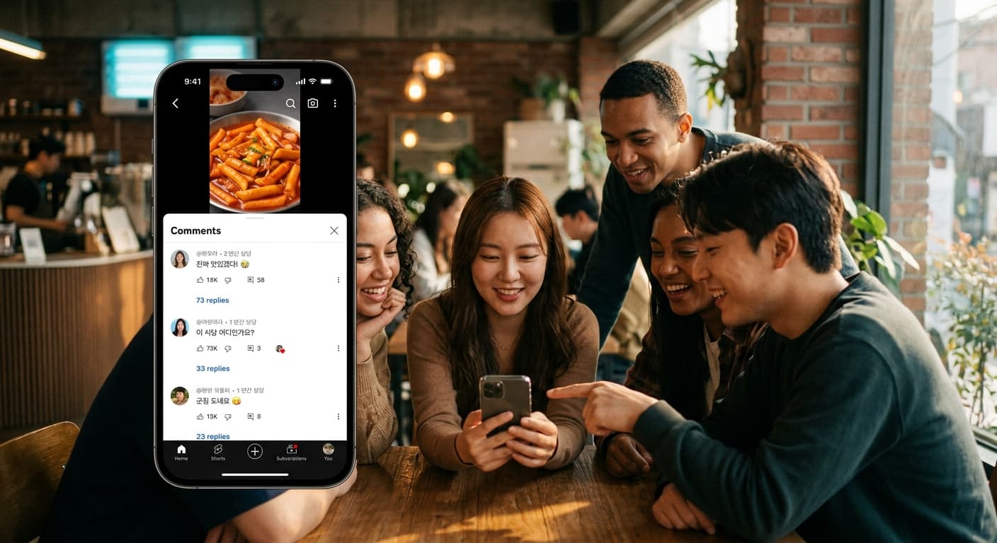 음식점 유튜브 쇼츠 마케팅 보조 이미지
