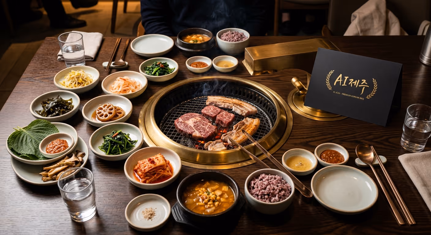 테이블 위 메뉴 안내 카드