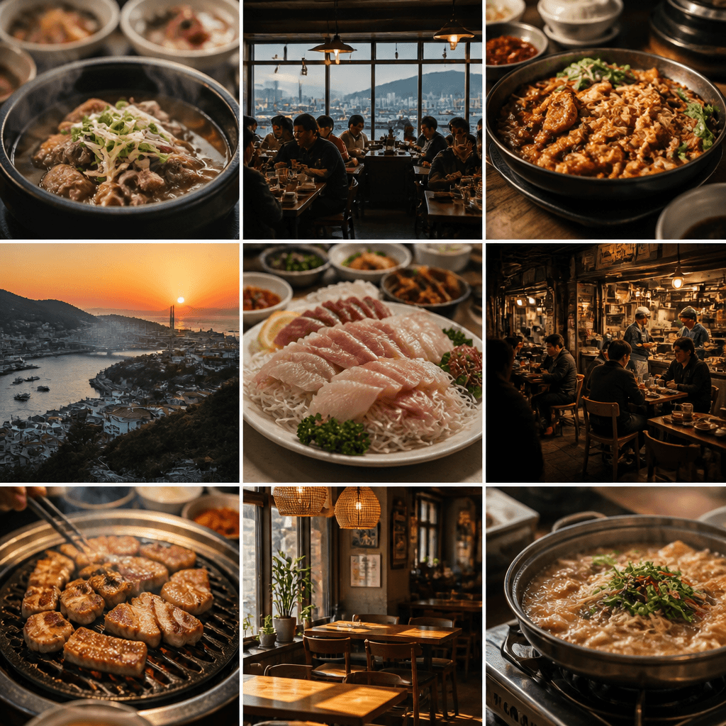 부산 식당 인스타그램 피드 격자 레이아웃에 부산 음식 문화 노출