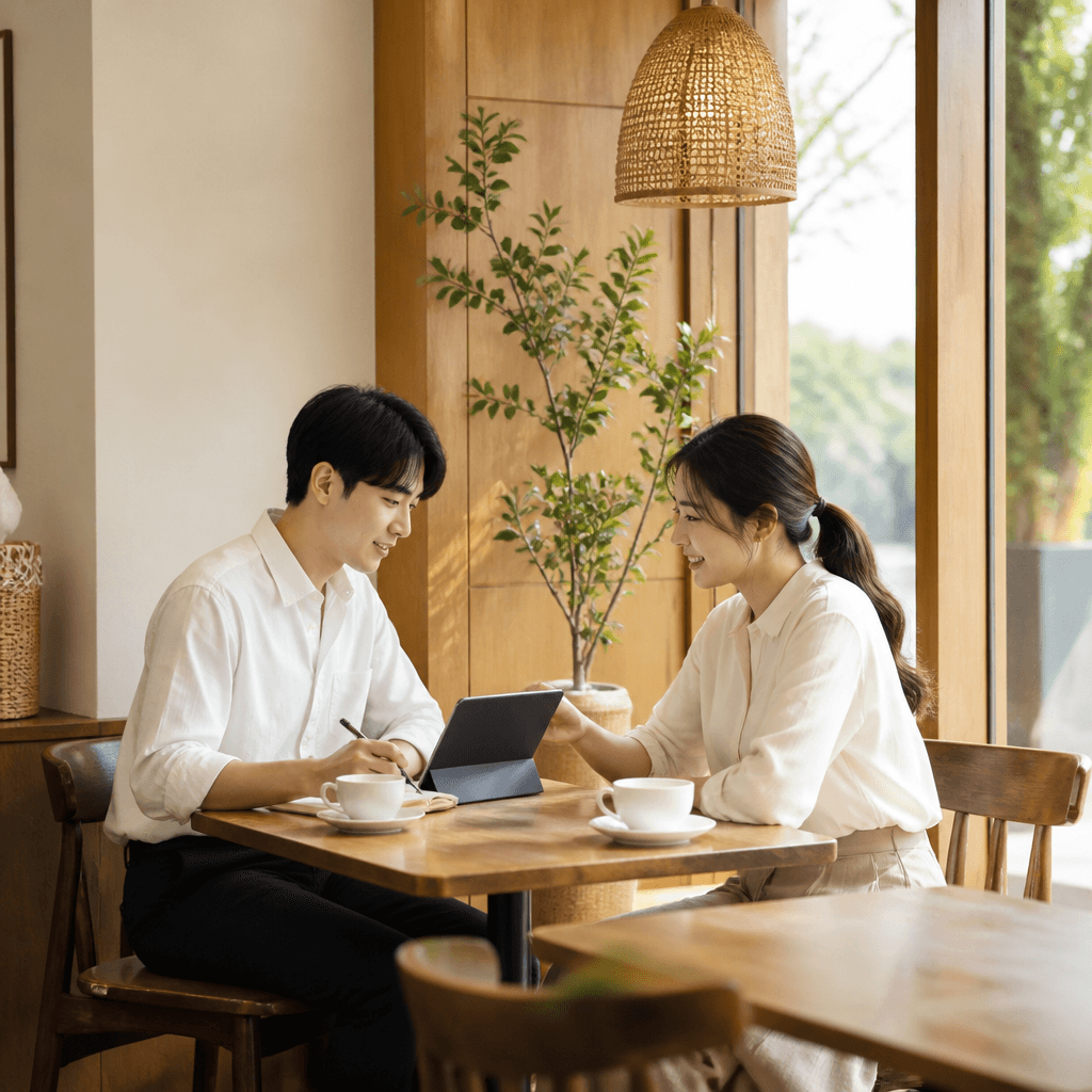 석 달의 기록을 앞에 두고 다음 계획을 세우는 모습 (컨셉 이미지)