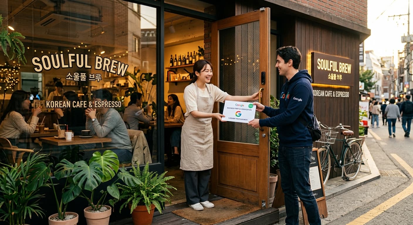 카페 구글 비즈니스 등록 보조 이미지