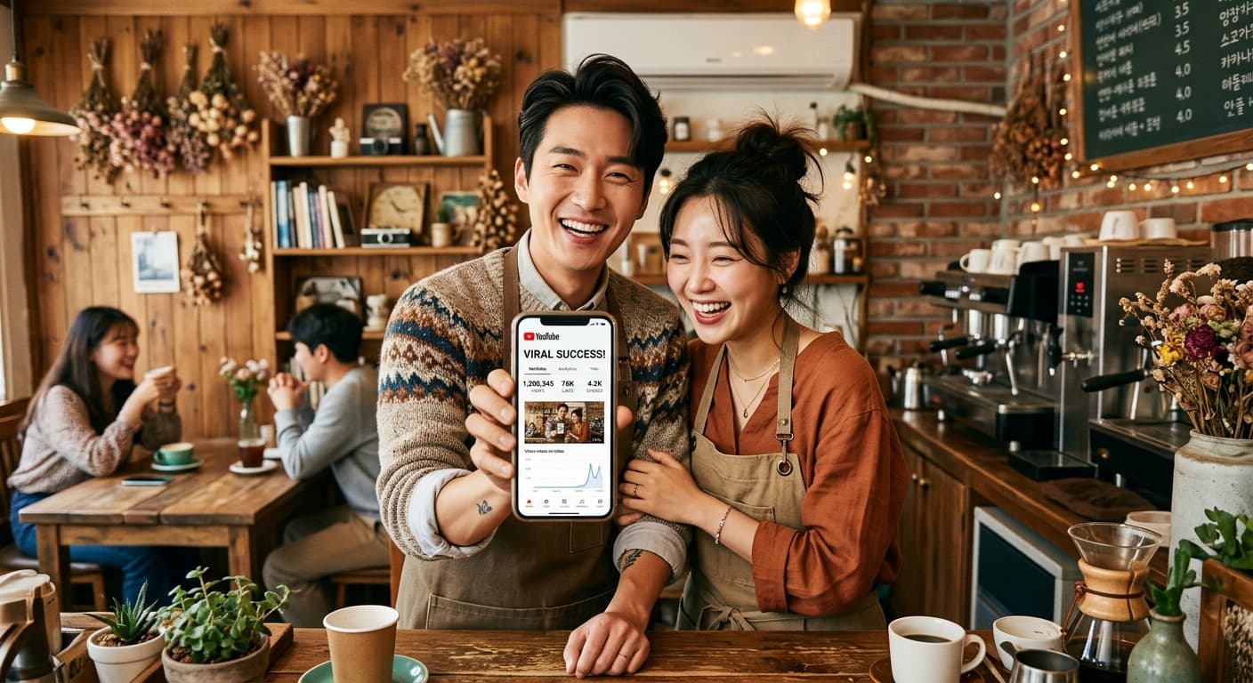 카페 사장님 바이럴 영상 결과 확인 · 매장 매출 직결 사례