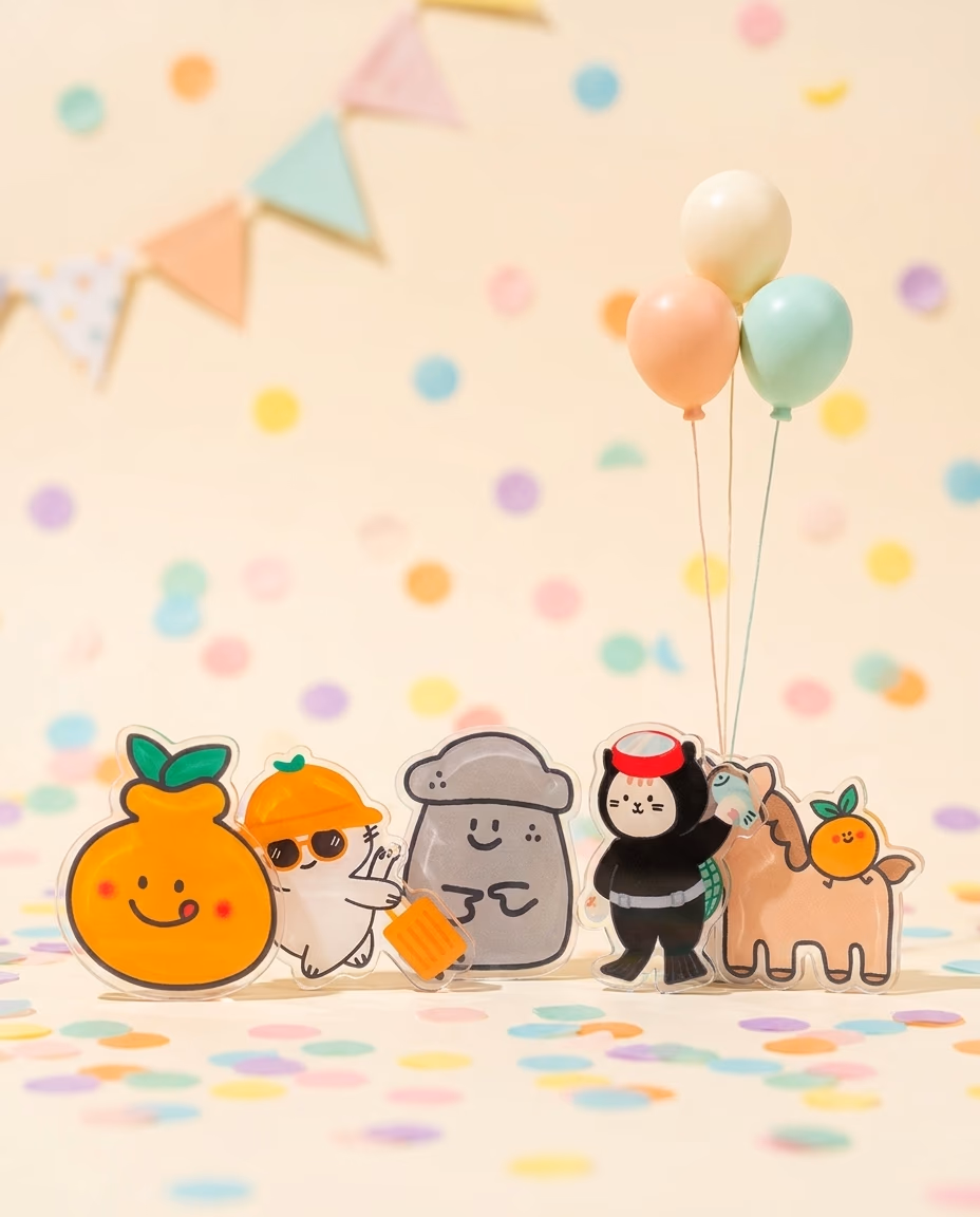 AI 리마스터링 변환 Party Balloons 스타일 인스타 피드 컷