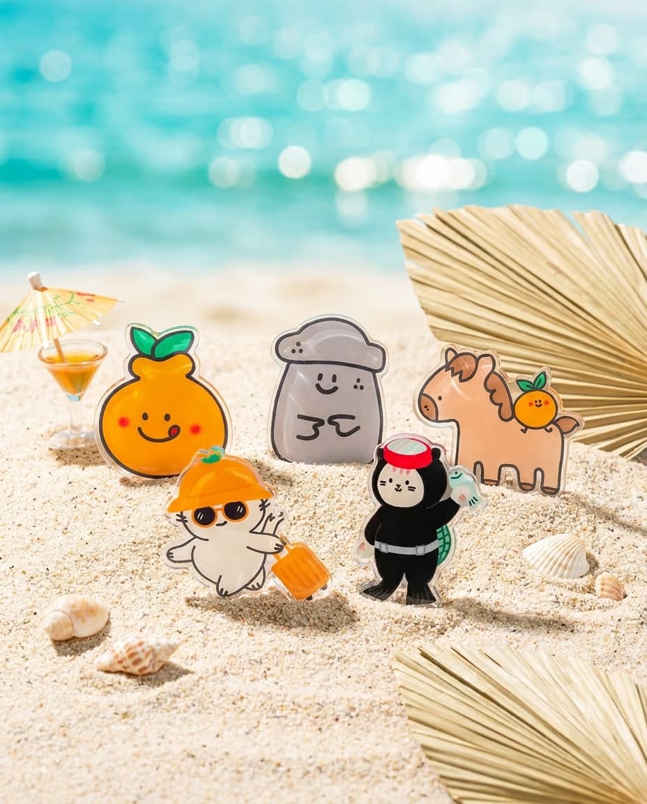 AI 리마스터링 변환 Summer Beach 스타일 인스타 피드 컷