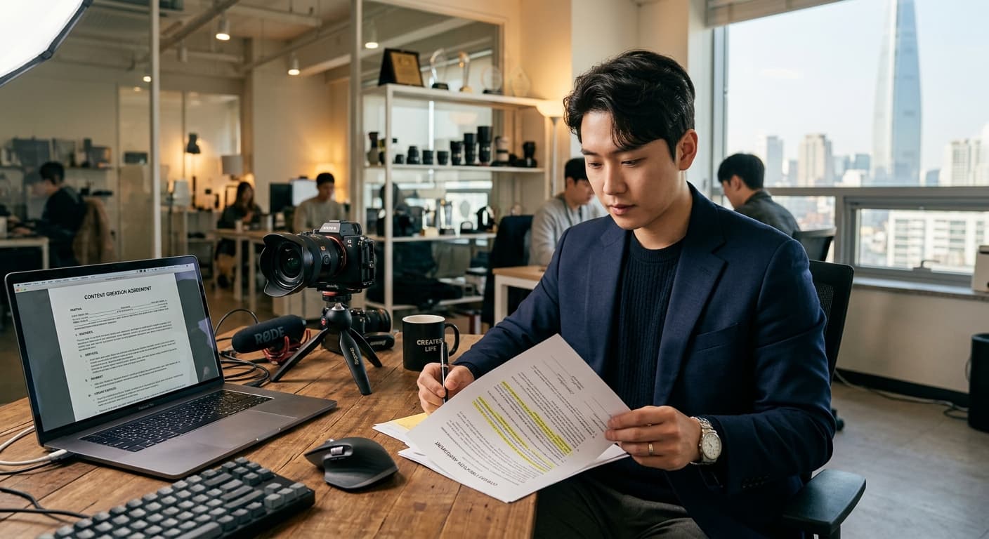 콘텐츠 크리에이터 인건비 계약서 검토 · 송출 채널 운영비 구성