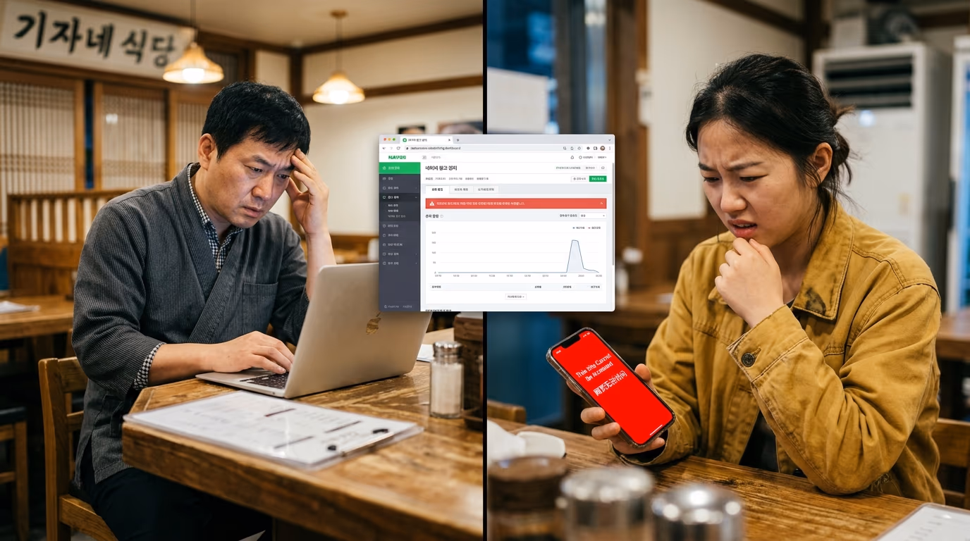 네이버 광고는 중국인에게 보이지 않습니다