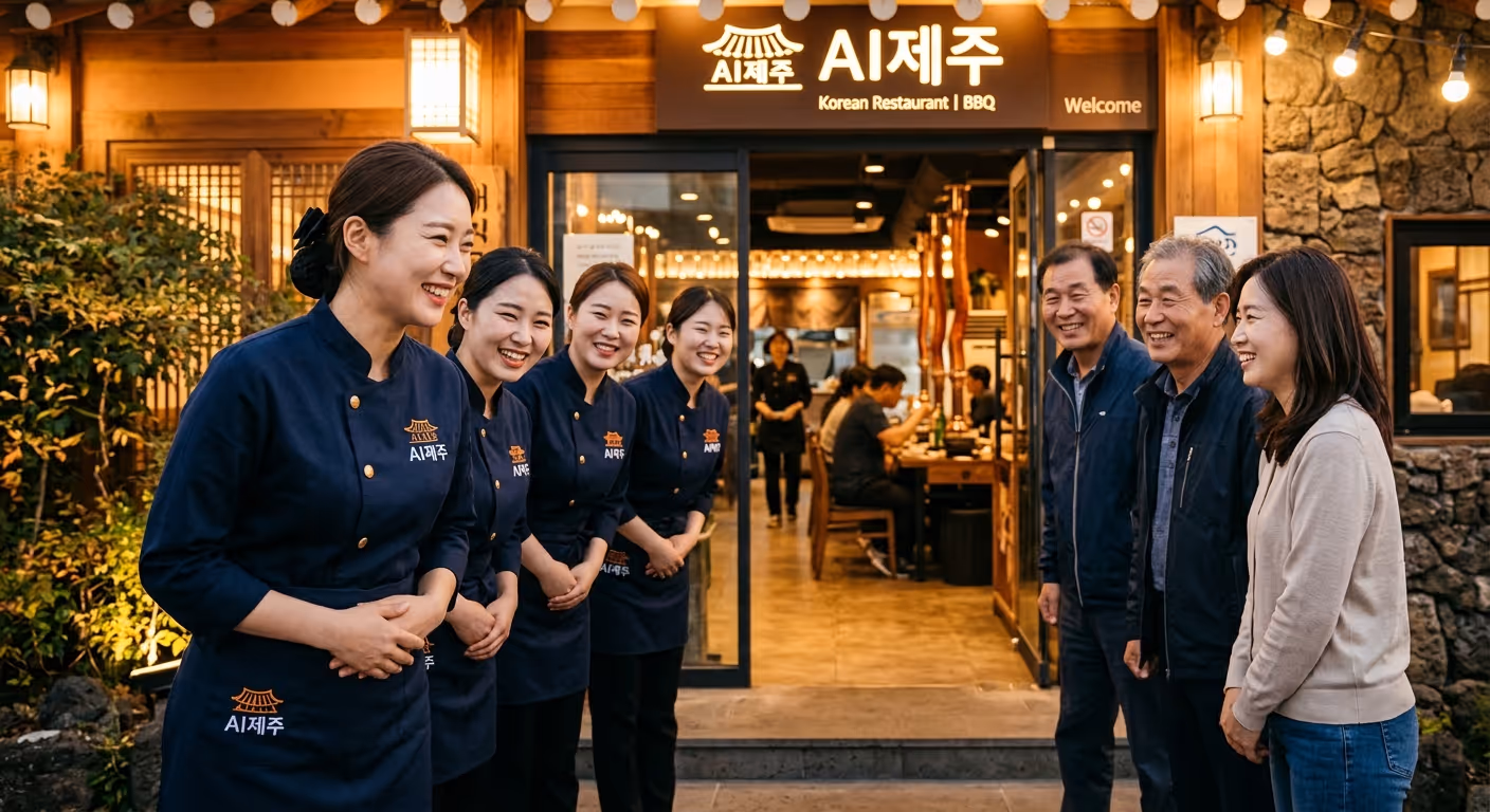 직원 유니폼과 인테리어 통일