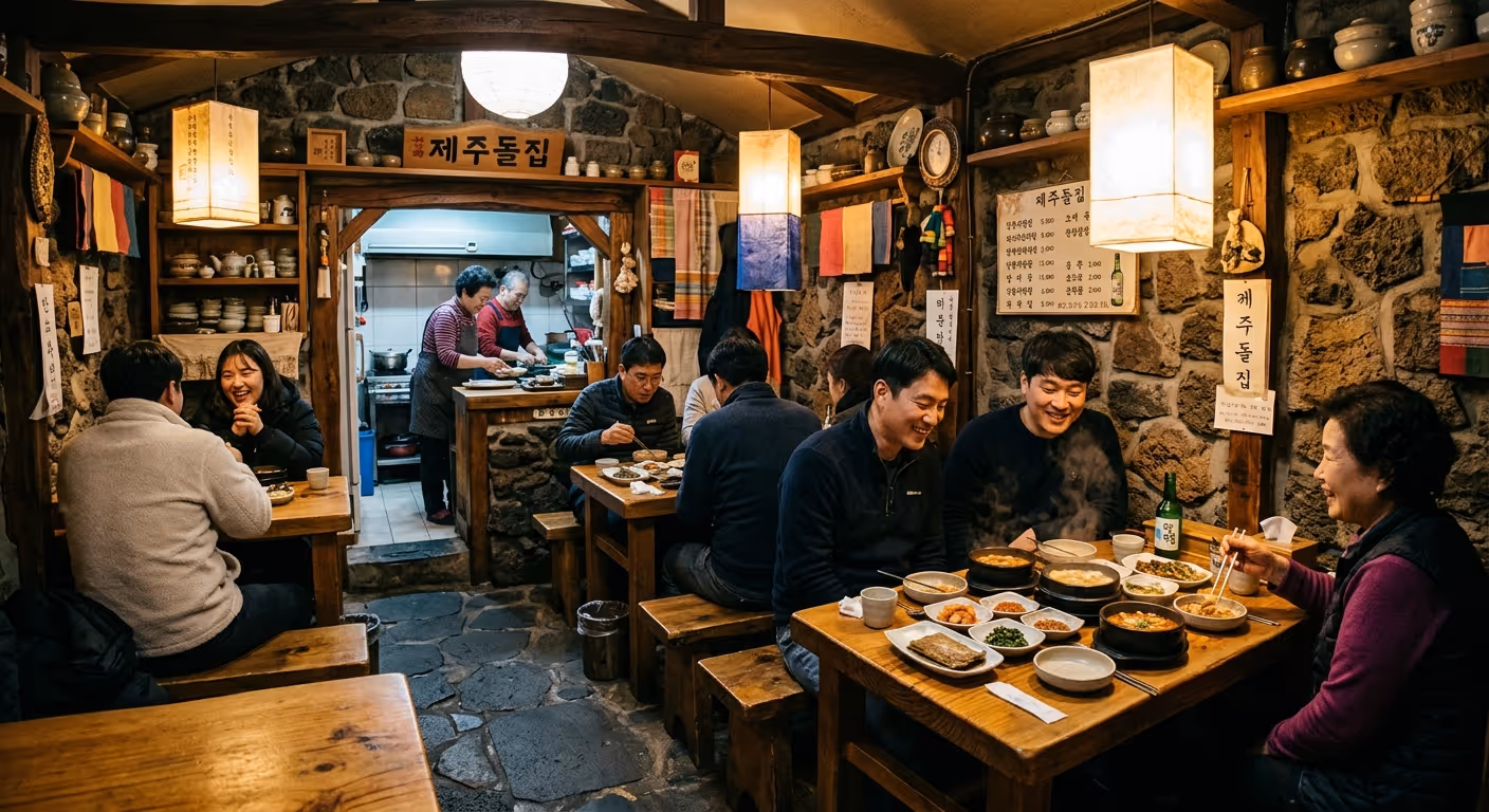 테이블 4개의 아늑한 제주 식당