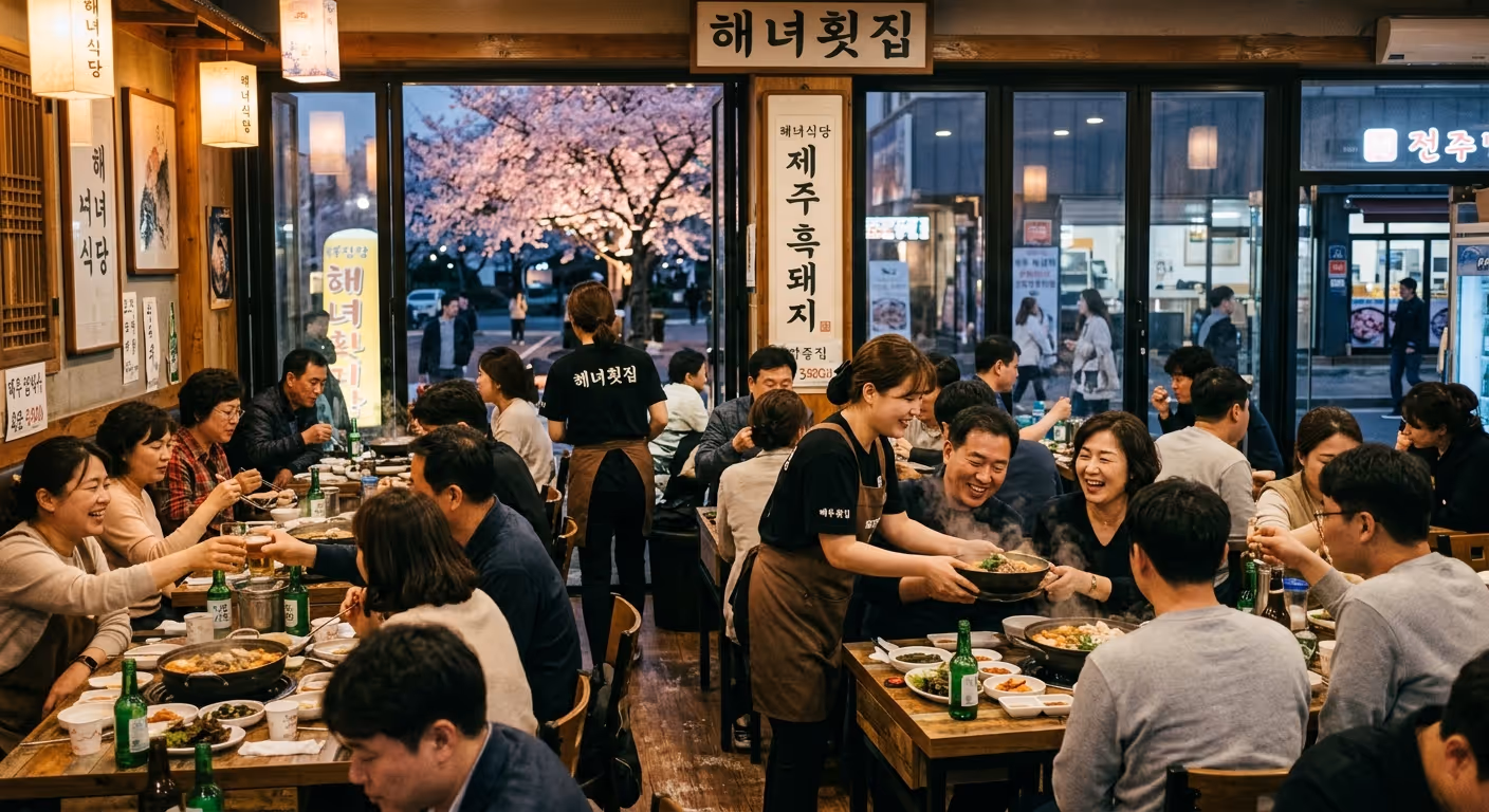 저녁 시간 손님으로 가득한 제주 맛집