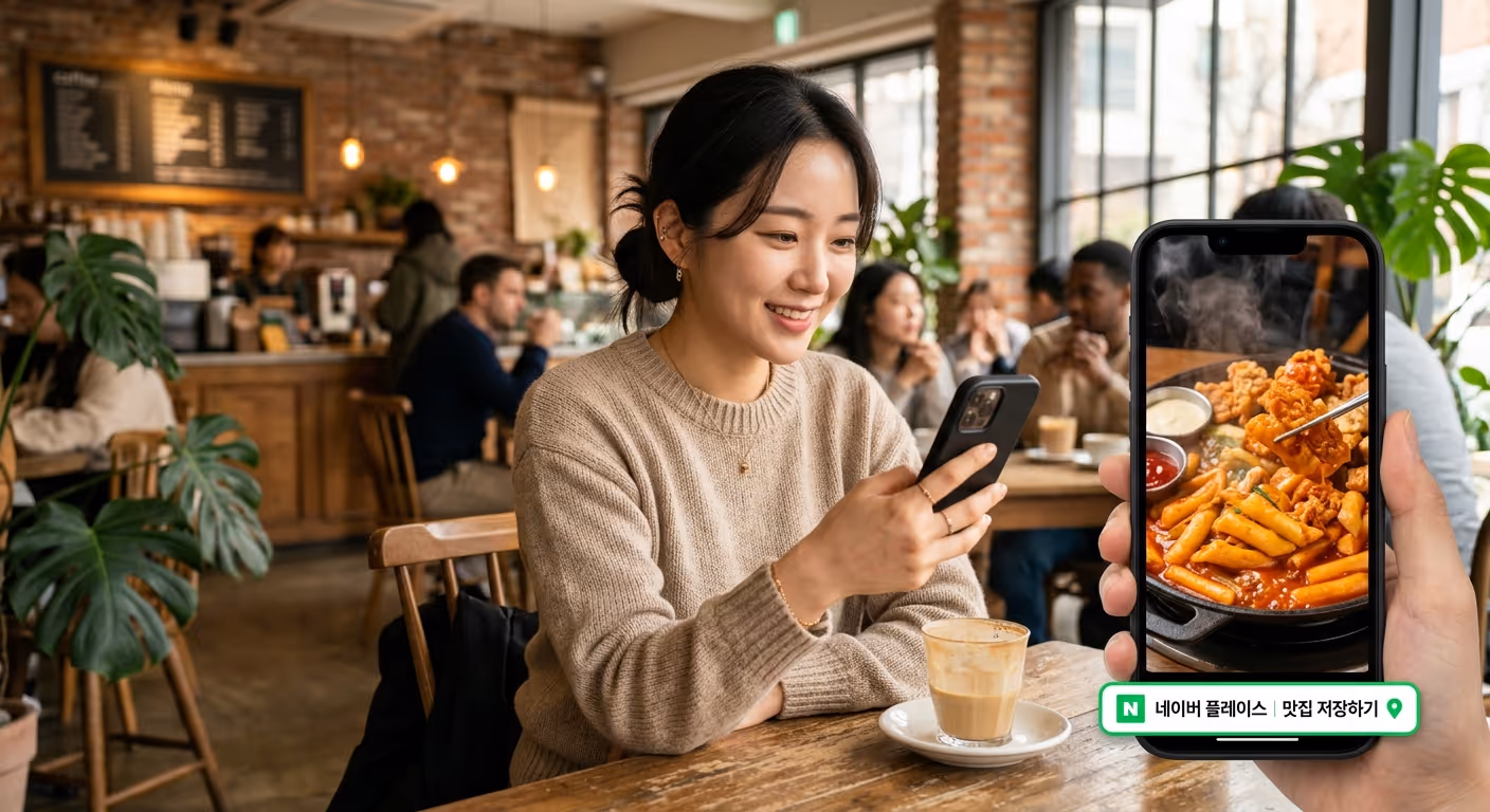 네이버 클립 숏폼 영상에 플레이스 링크가 첨부된 화면