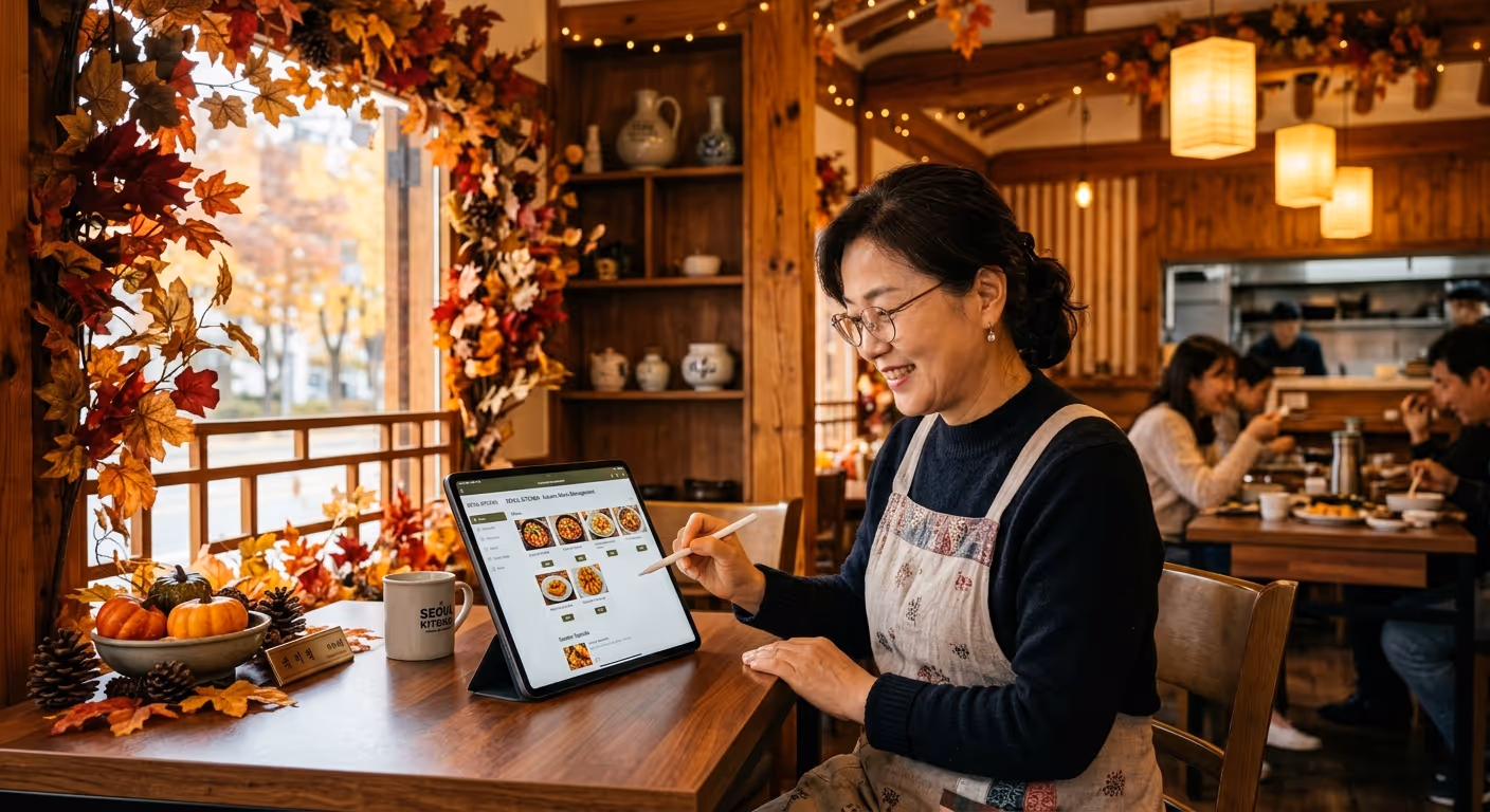 계절 메뉴 업데이트