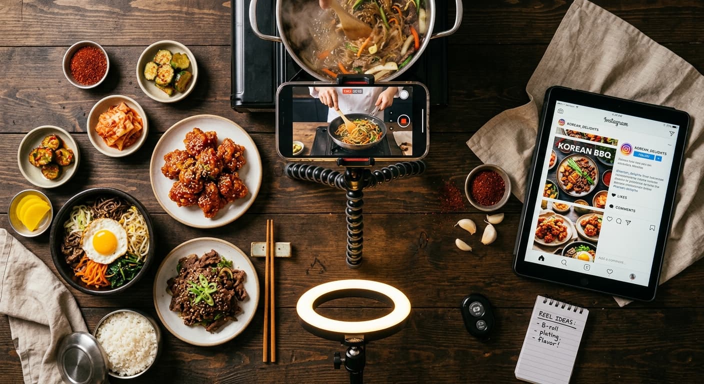 SNS 콘텐츠 제작 환경과 음식 촬영