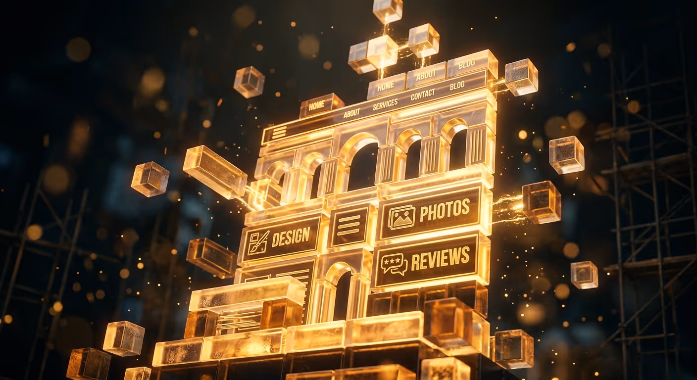 홈페이지 구축 개념 — 블록을 조립하듯 만들어가는 웹사이트