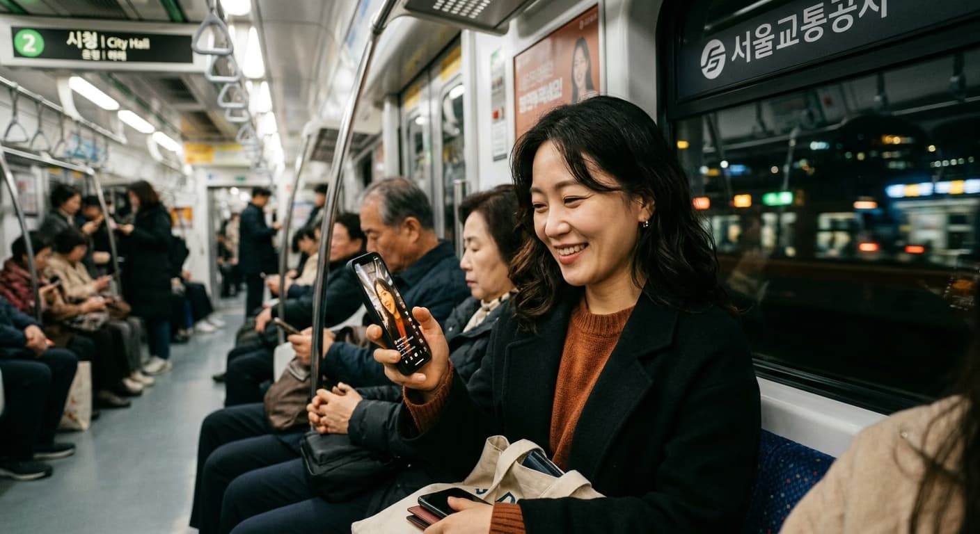 제주 숏폼광고 — 스마트폰으로 제주 음식을 촬영하는 모습